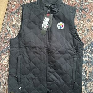 Steelers Black Quilted Vest